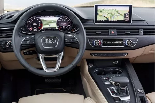 Front cabin of the 2020 Audi A4