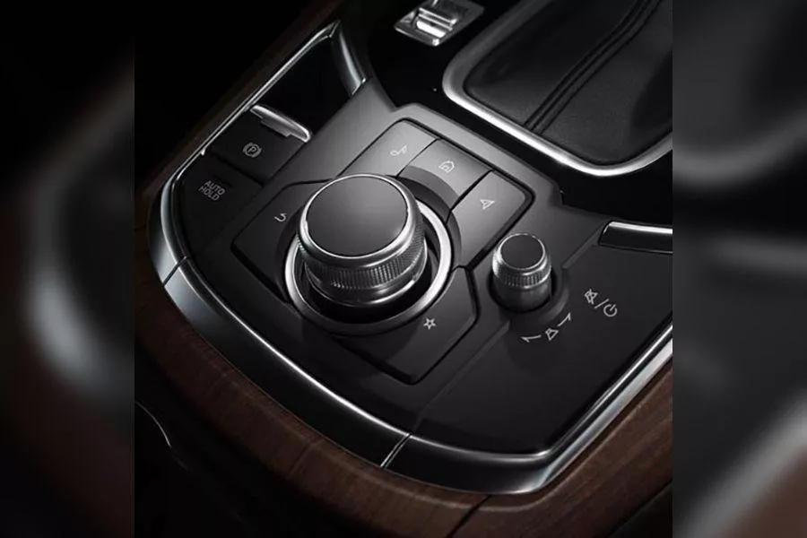 A picture of the CX-9's center console