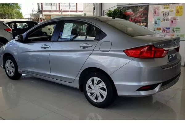 A picture of the Honda City 1.5 S from the side and rear.