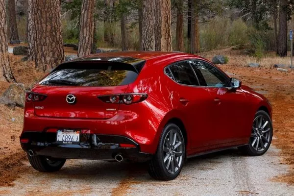red Mazda 3 2020