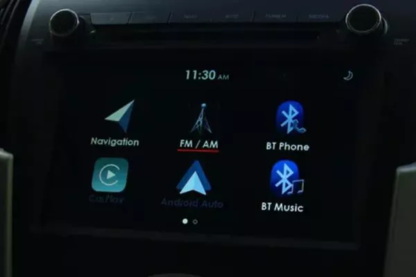 The old one only has Bluetooth. The new one has better smartphone connectivity A picture of the 2020 Mu-X's new touchscreen unit