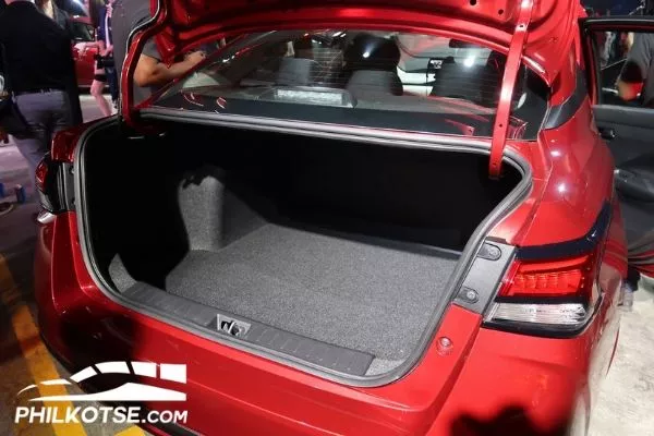 2020 Nissan Almera open trunk