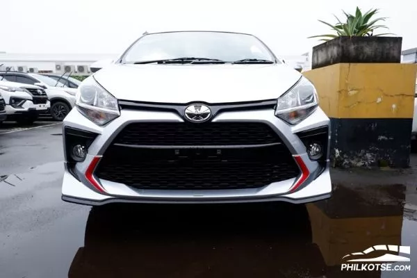 Front view of the Toyota Agya