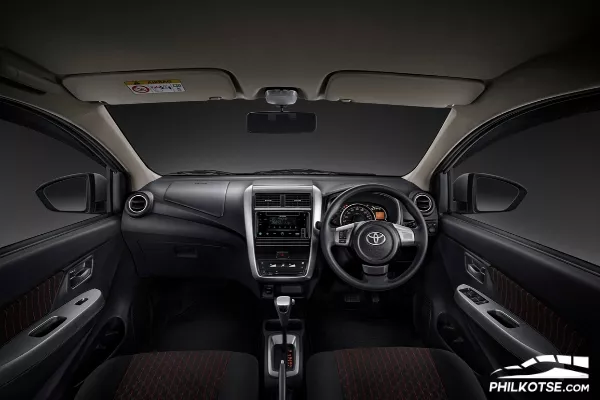 Interior of Toyota Agya