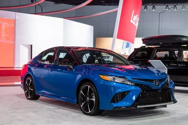 A picture of the 2020 Toyota Camry AWD at the 2019 LA Autoshow
