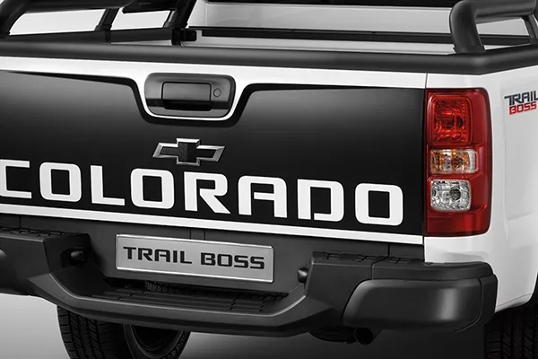 A picture of the 2020 Colorado Trail Boss' tailgate