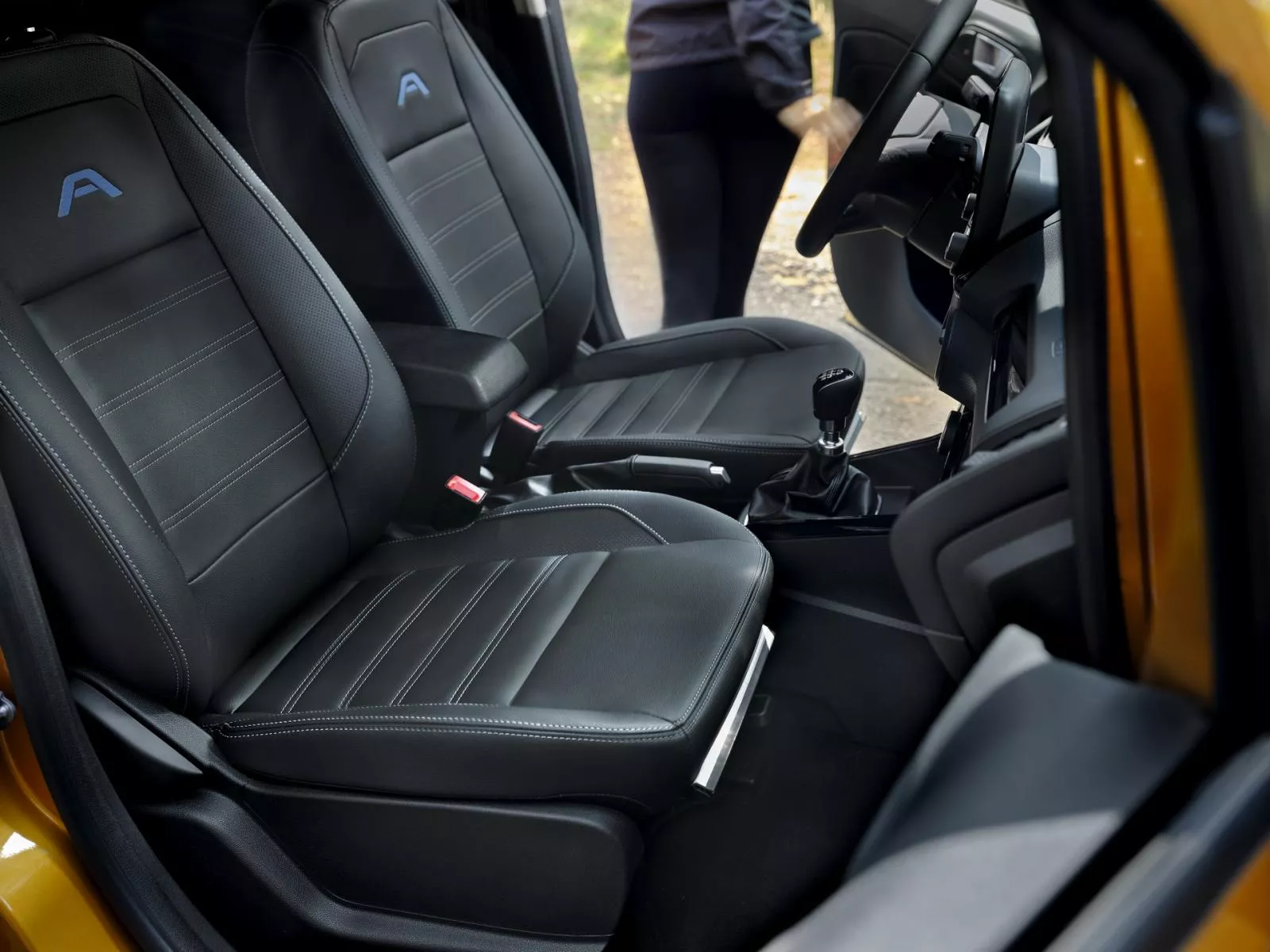 The Eco-leather seats with the A badge Interior view of the Ford EcoSport