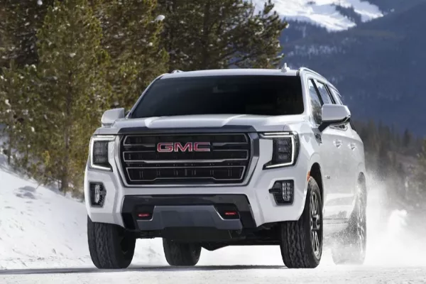 A GMC Yukon on ice