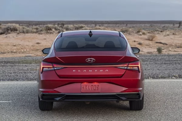 Rear view of Hyundai Elantra