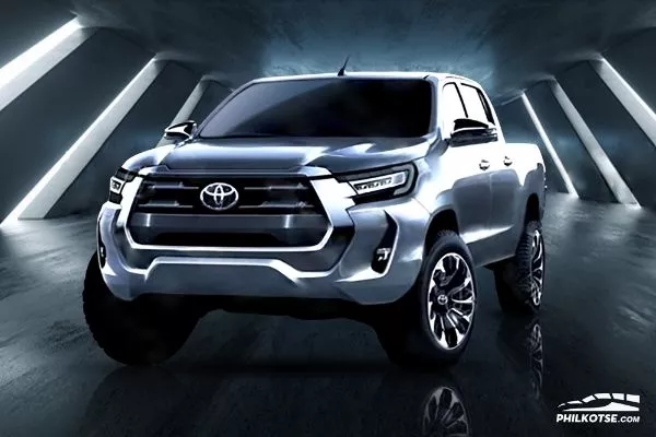 A picture of the front of Toyota Hilux 2021 refresh