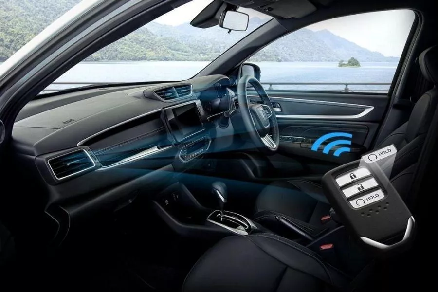 A picture of the new Honda BR-V's front cabin