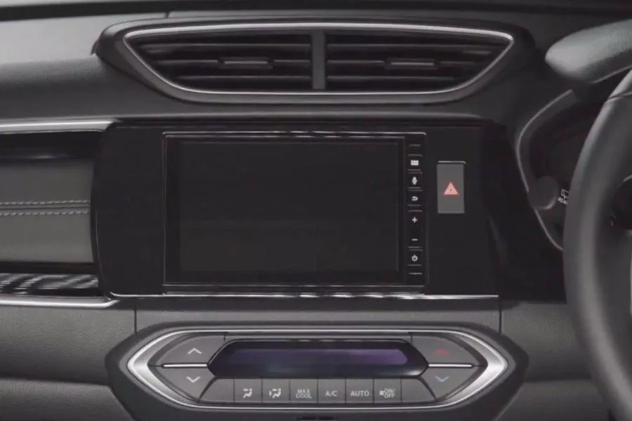 A picture of the 2022 Honda BR-V's seven-inch headunit