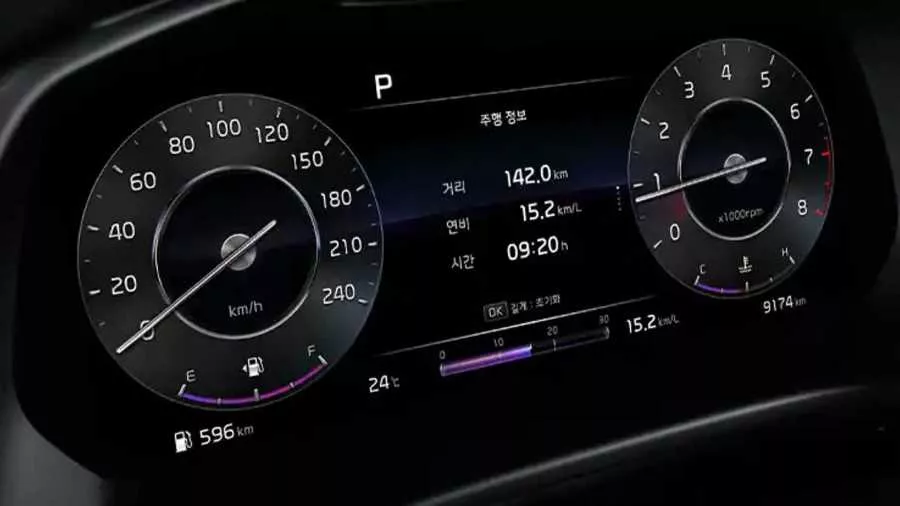 Forte GT hatchback instrument cluster