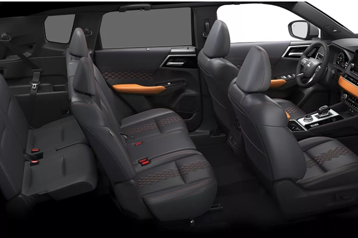 A picture of the rear passenger compartment of the 2021 Mitsubishi Outlander