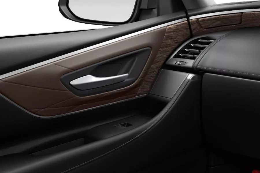 There's plenty of eye candy inside this ride The Alphard's interior door cards