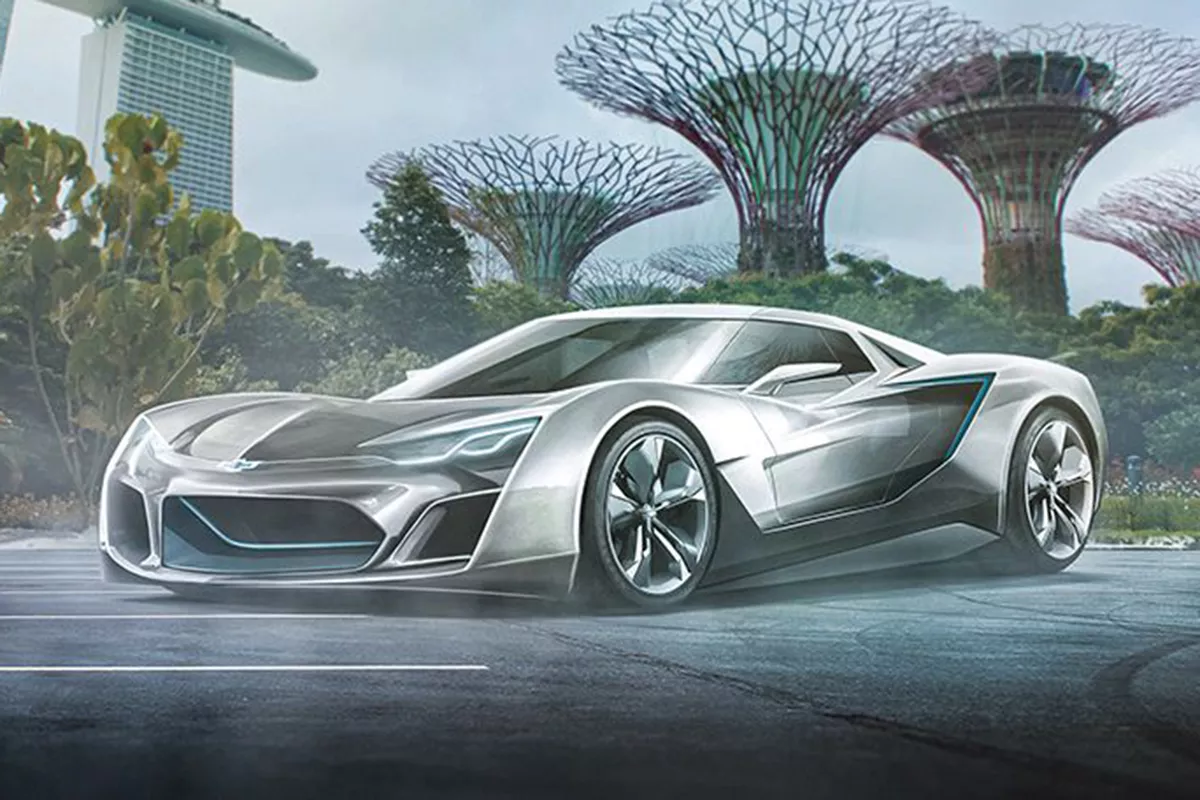 A picture of the 2050 the Chevy Corvette concept