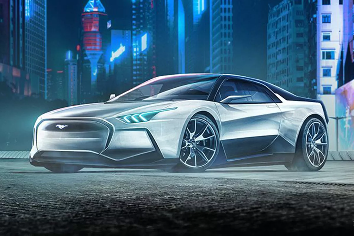 A picture of the 2050 Ford Mustang concept