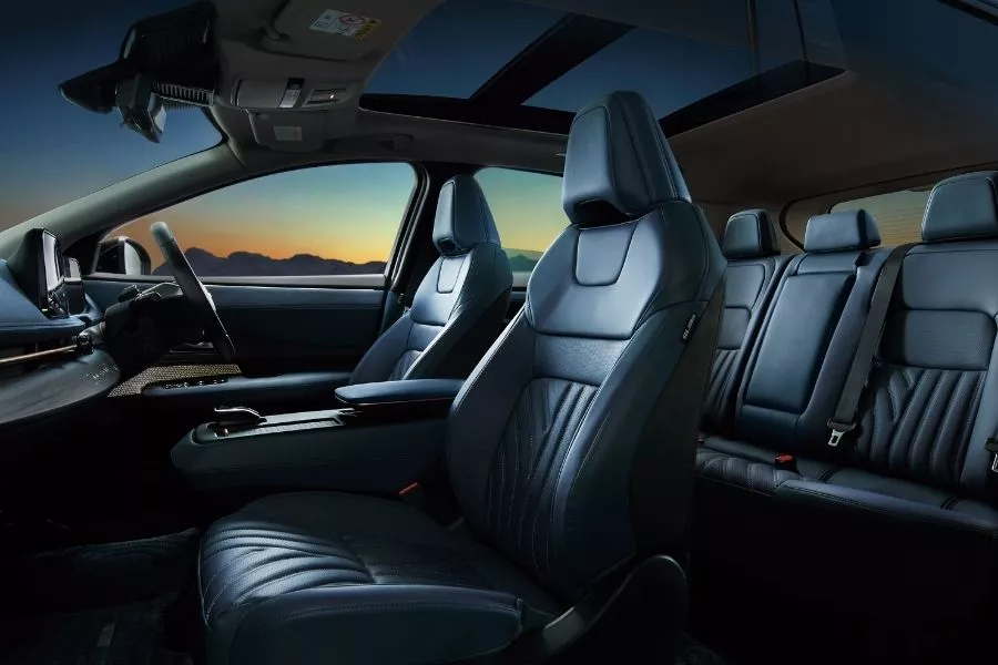 A picture of the Nissan Ariya limited edition's interior