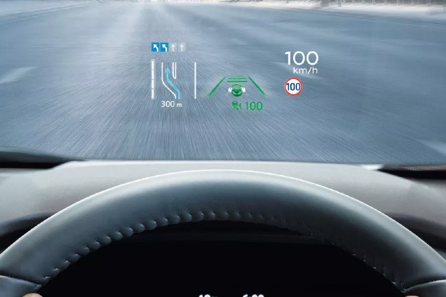 A picture of the Nissan X-Trail's HUD