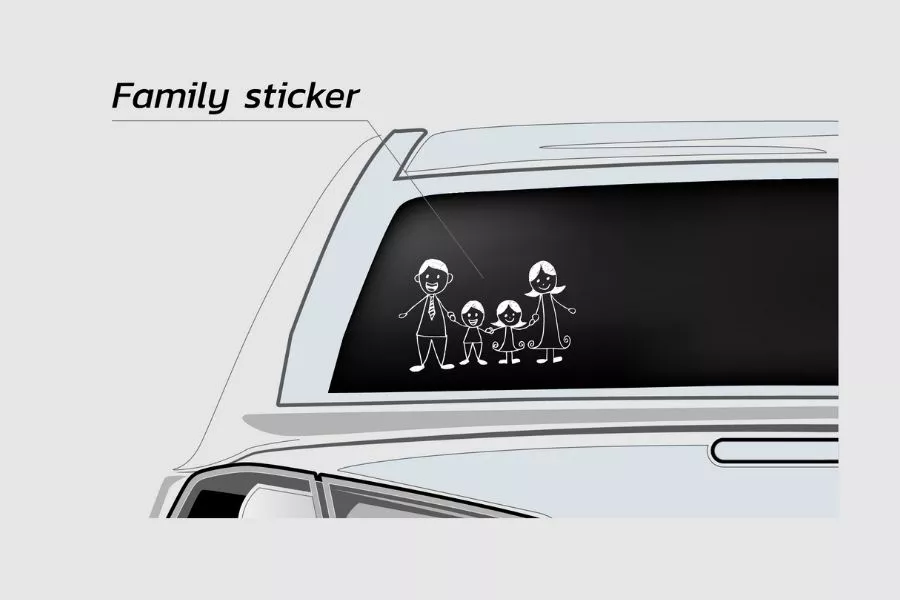 Car family sticker