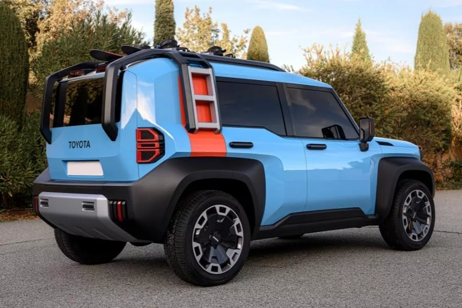 Toyota Compact Cruiser EV concept rear shot