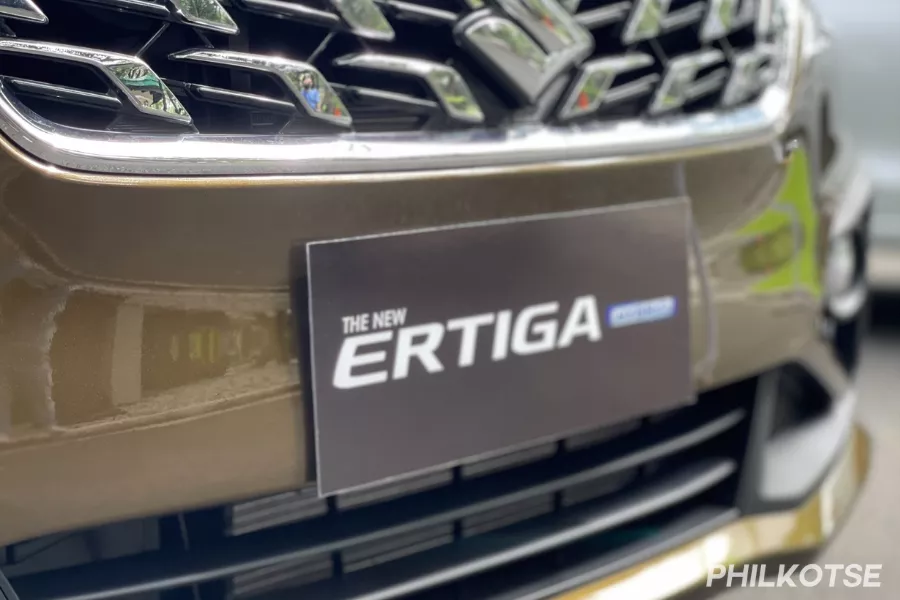 A picture of the Suzuki Ertiga Hybrid's lower front bumper (plate holder).