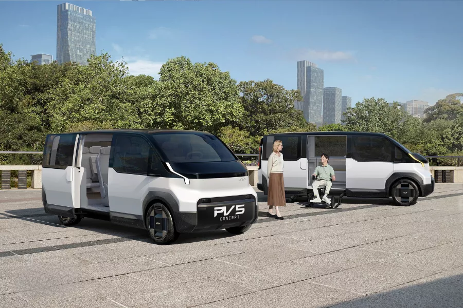 PV5 concept with a wheelchair ramp