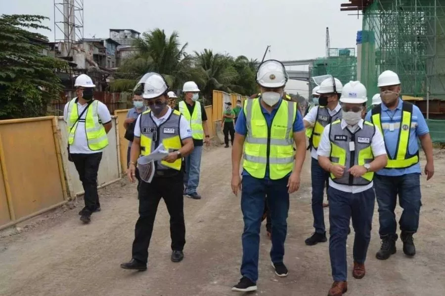 DPWH Secretary Mark Villar inspects construction of NLEX-SLEX Connector Road
