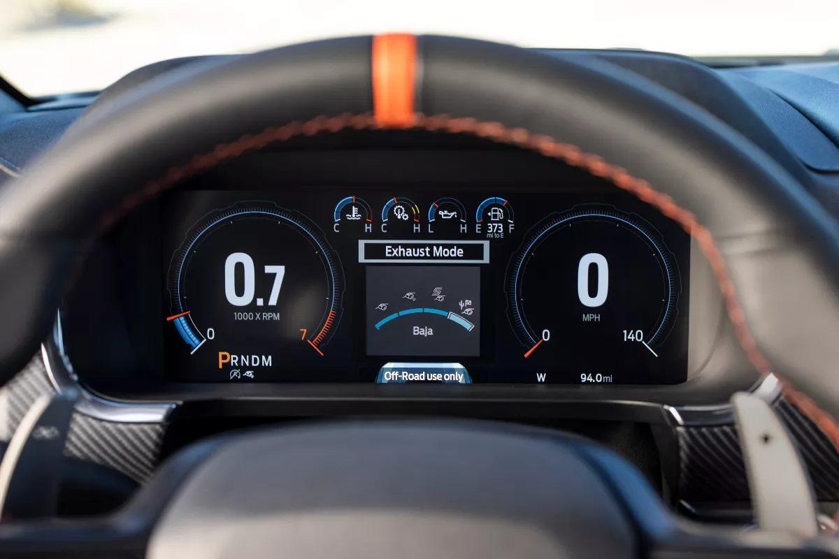 2021 Ford F-150 Raptor instrument cluster