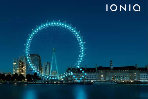 The London Eye turned into a giant letter Q London Eye