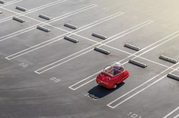 The Peel Trident in an empty parking lot