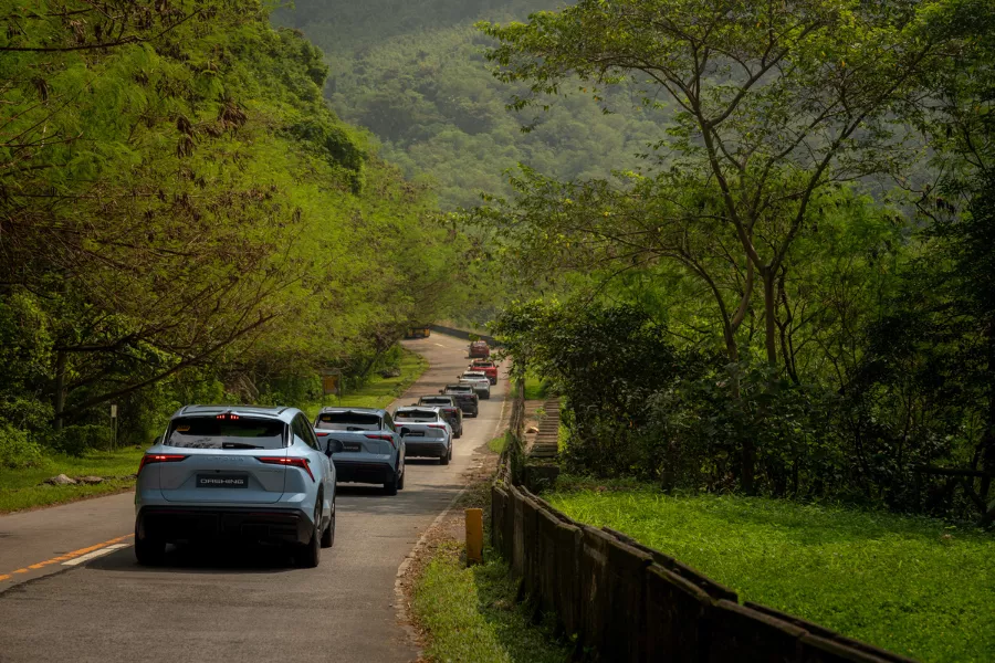 A picture of Dashing units in the countryside. 