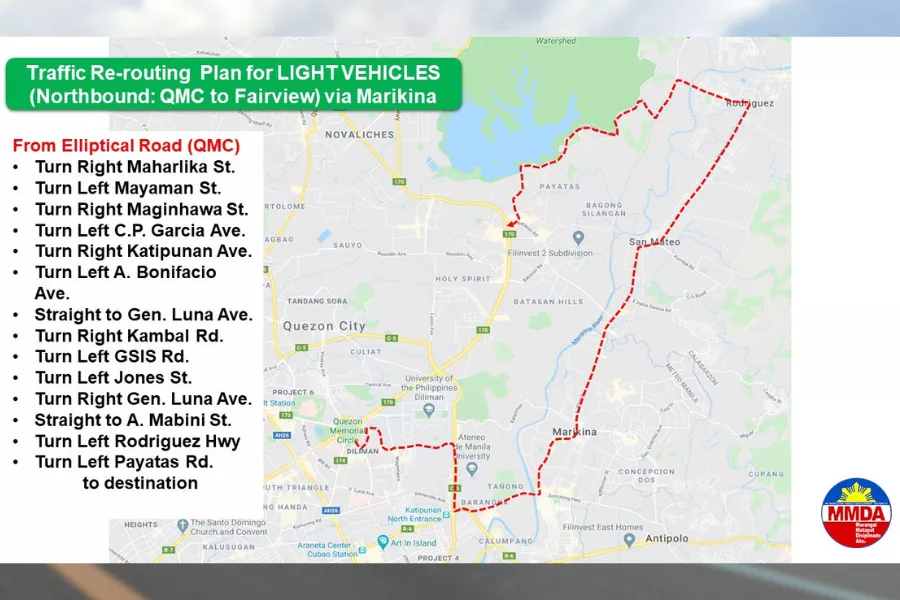 MMDA alternate route July 25 Marcos Jr SONA
