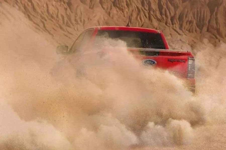 Next-gen Ford Ranger Raptor rear teaser shot
