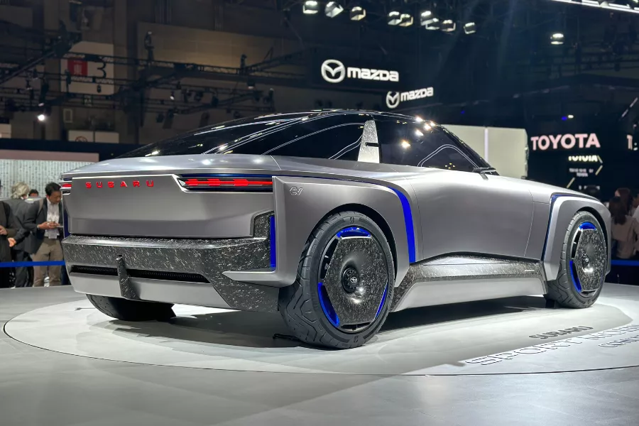 The Subaru concept car from the rear