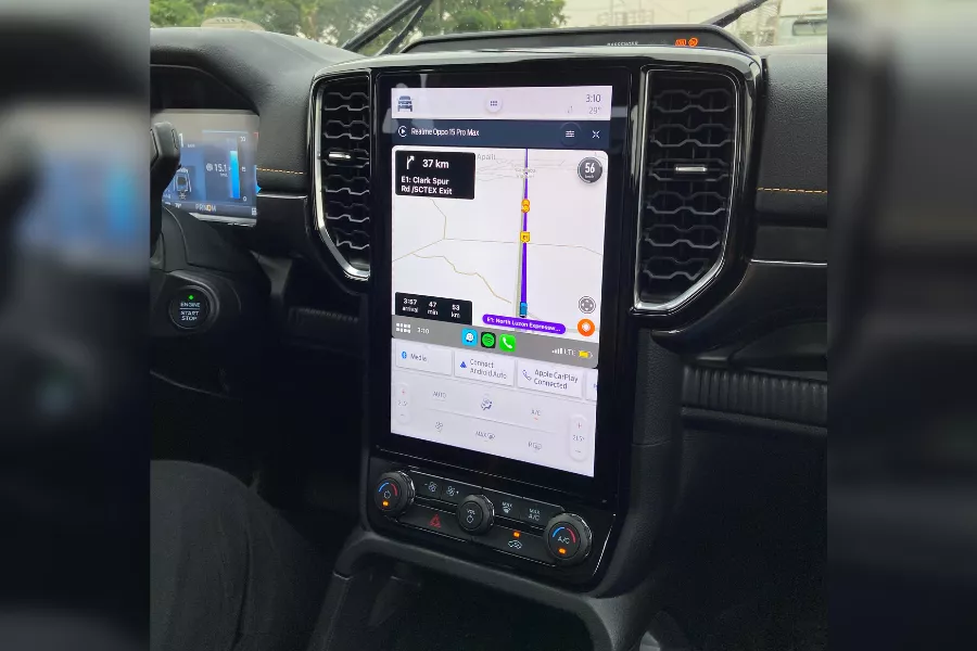 Next-gen Ford Ranger 12-inch infotainment touchscreen