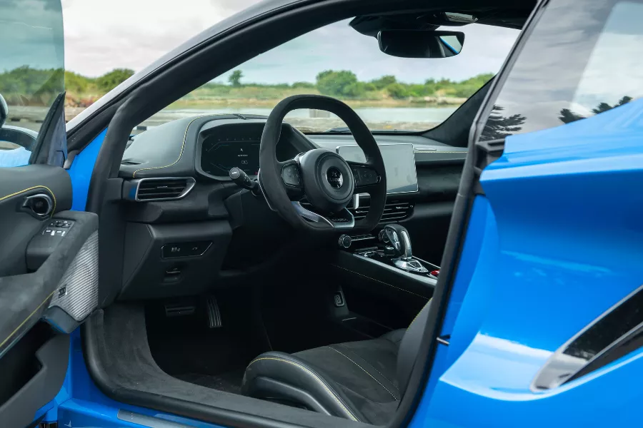 A peek inside the Emira's cockpit Emira front cabin