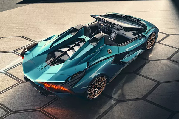 A picture of the top of the Sian Roadster