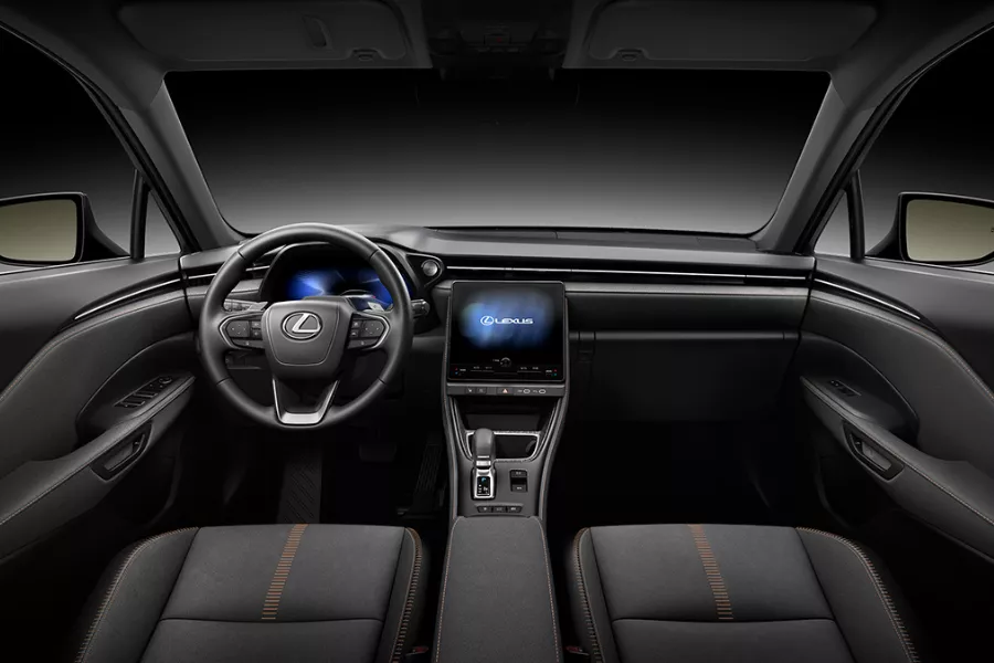 The cockpit of the Lexus LBX
