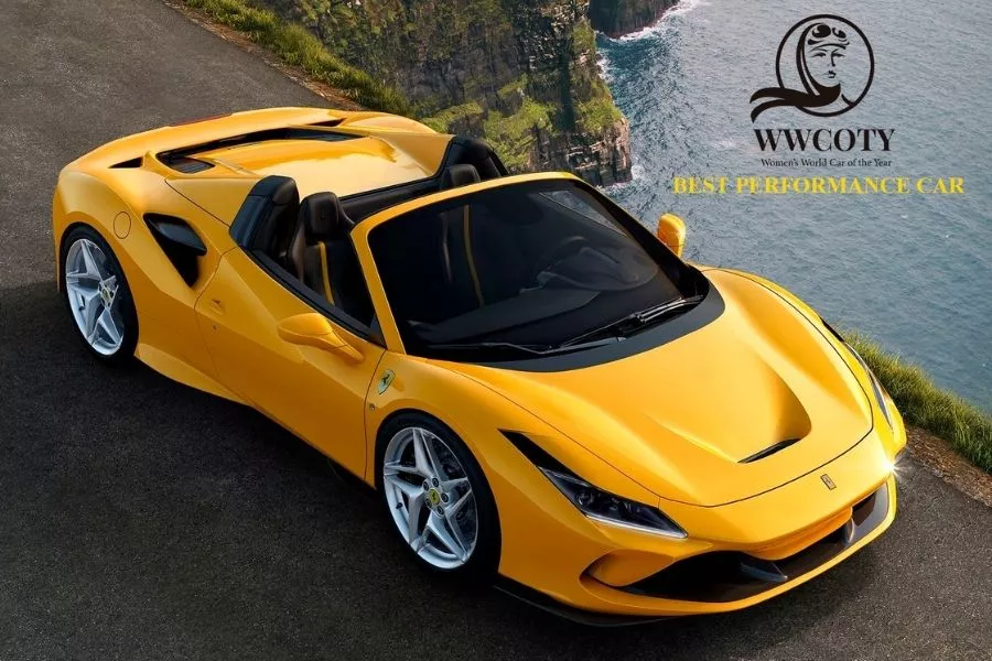 Ferrari F8 Spyder front profile shot