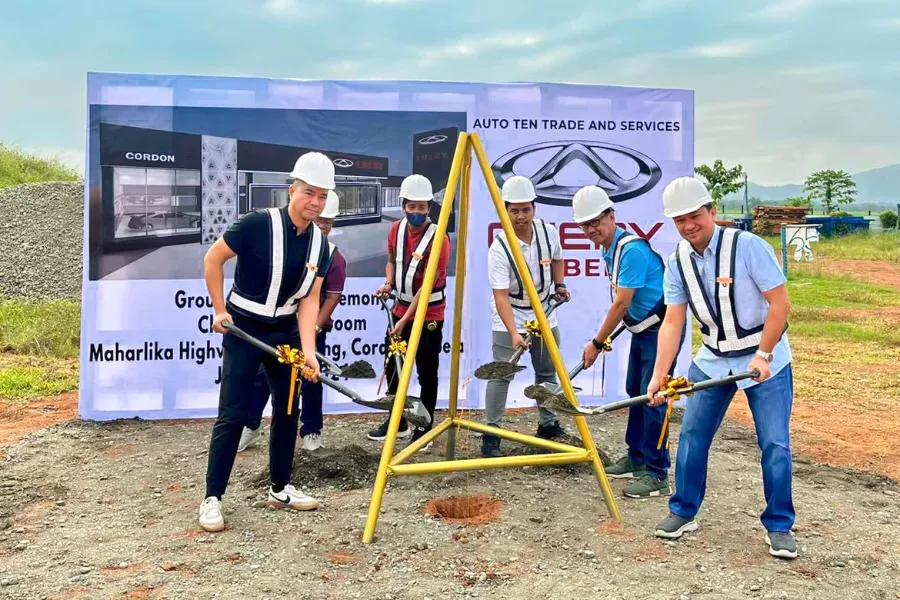 ATTS and Chery Auto PH executives at the Chery Cordon groundbreaking ceremony