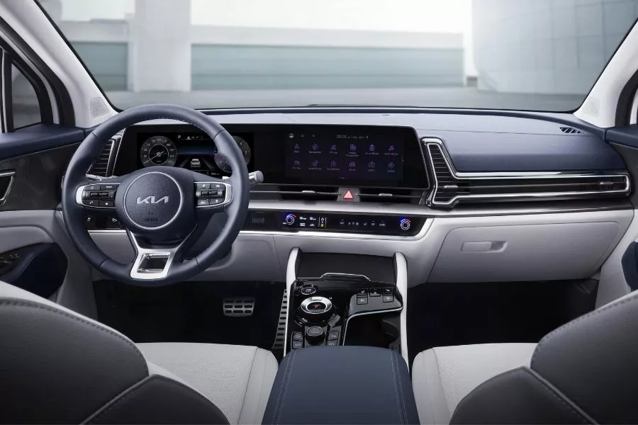 A picture of the interior of the new Sportage