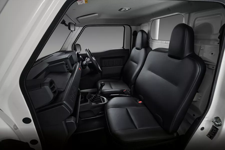 It doesn't get much tech, but the interior looks cozy. Another picture of the Hilux Champ interior.