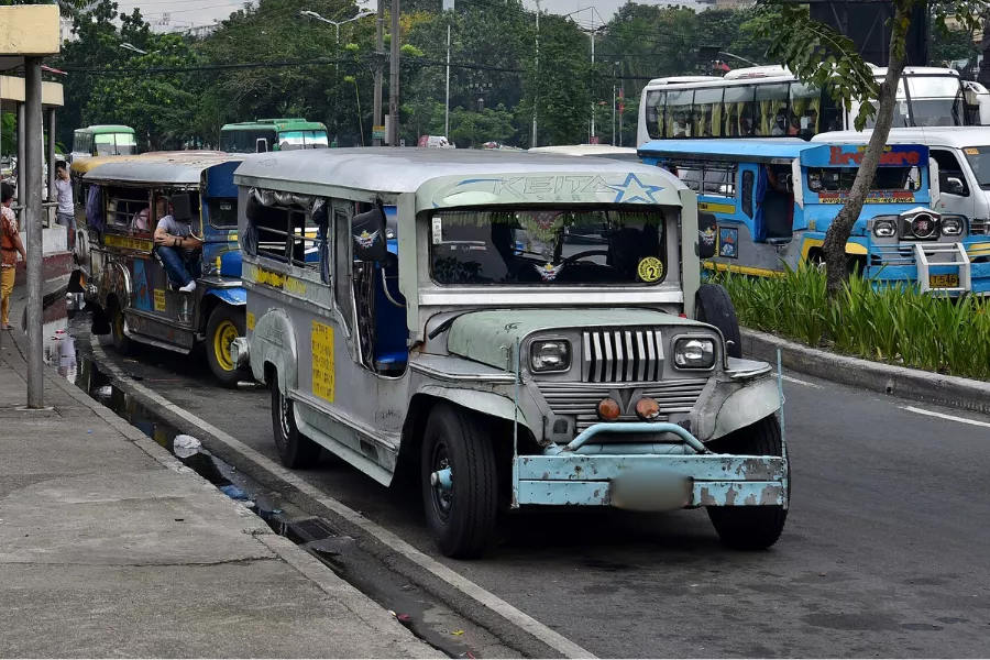 A picture of jeepneys. 