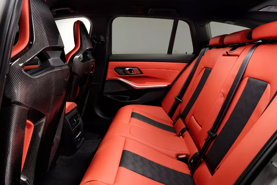 The M3 Touring's rear seats