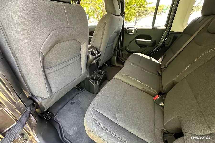 Wrangler Unlimited Sport's rear seats