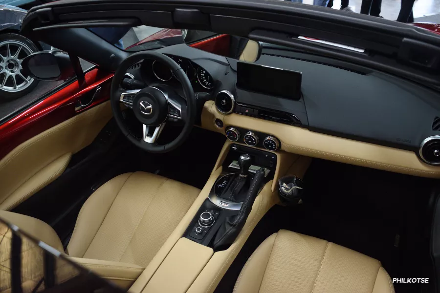 View of the 2024 MX-5 interior from the top View of the 2024 MX-5 interior from the top
