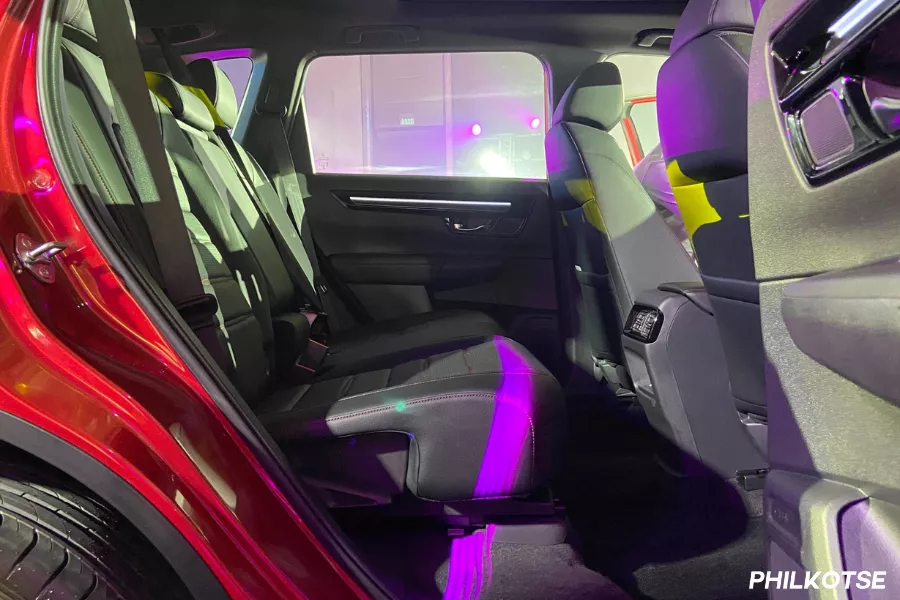 A peek inside the 2024 CR-V RS e:HEV's second row