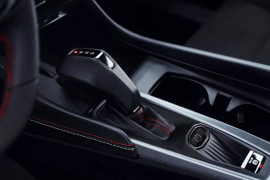 It gets a unique-looking gear shifter