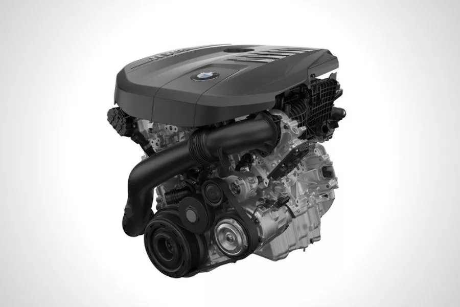 A picture of the 7 Series 740i's engine